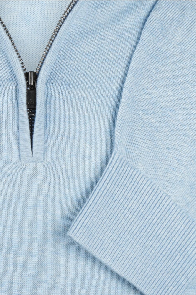 ZIP MOCK SWEATER MM251 1204 01 2001 LIGHT BLUE